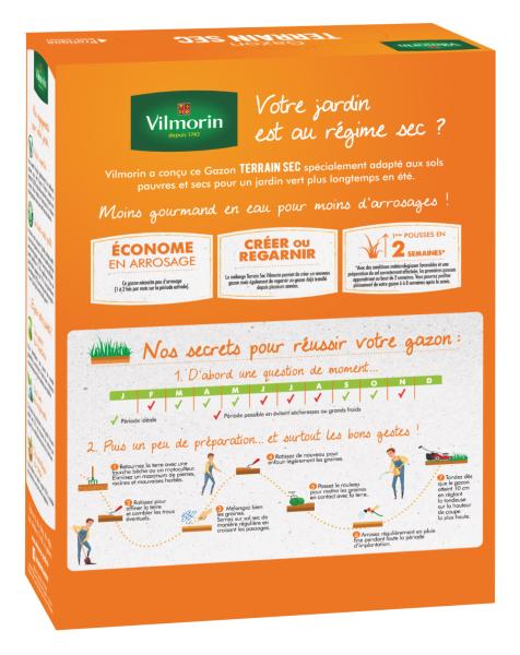 Terrain Sec - Gazon Terrain Sec - 3 kg + Gazon Japonais - 4 m² - Mélange de fleurs - MEDIA_PACKAGING_VERSO